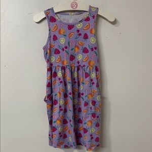Wonder Nation Purple Fruit Print Kids Dress